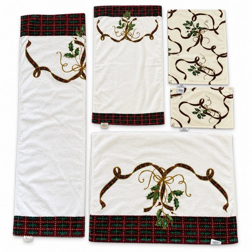 Lenox christmas holiday towels - christmas,